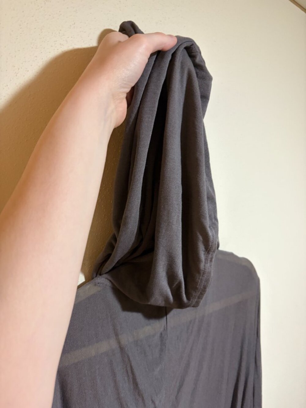 Marcella Oslo Tunic Sheer European Jersey Hooded Tunic Anthracite Long Sleeve - Picture 14 of 16